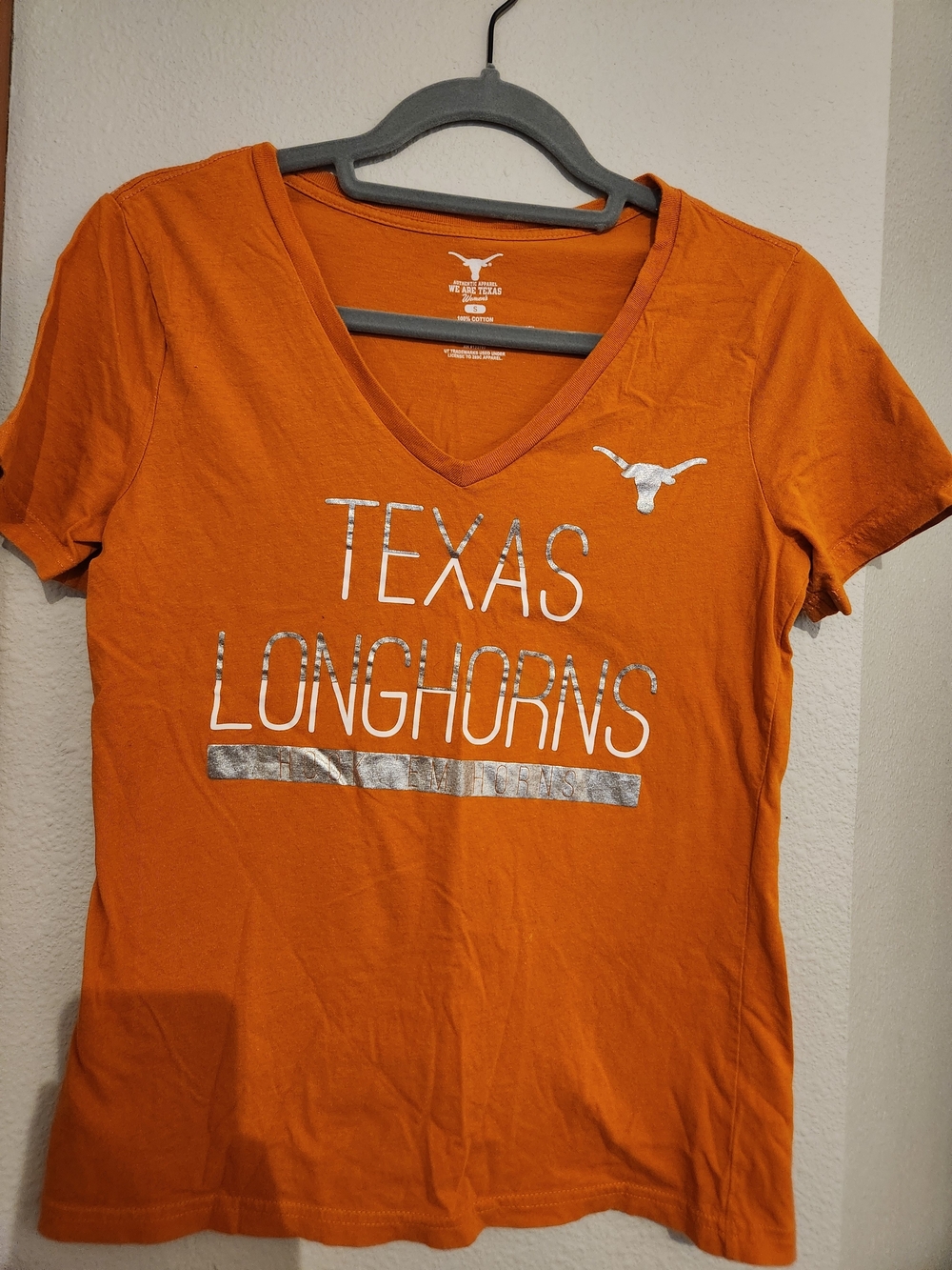 Texas Longhorns Women's Orange V-Neck Tee